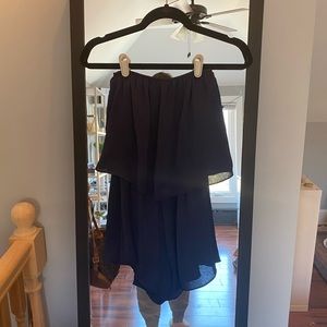 Strapless Navy Blue Honey Punch Romper
